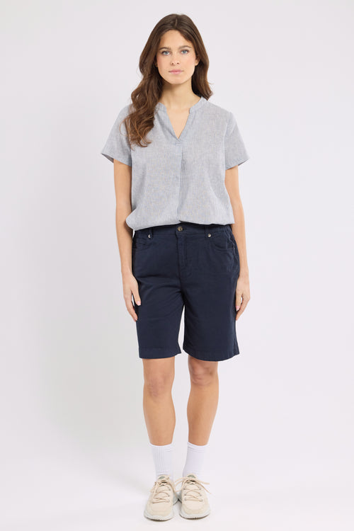 Bermuda taille élastique LINORA - coton - Bermudes - 5