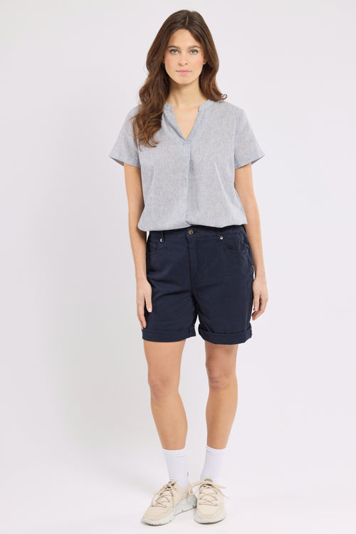 Bermuda taille élastique LINORA - coton - Bermudes - 1
