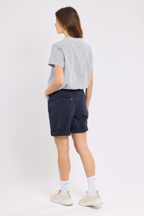 Bermuda taille élastique LINORA - coton - Bermudes - 3