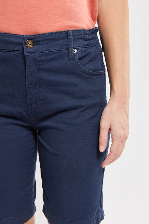 Bermuda taille élastique LINORA - coton - Bermudes - 3