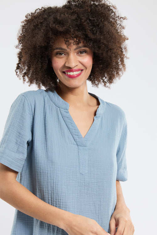 Tunique gaze de coton CELYA - coton biologique - Bermudes - 3