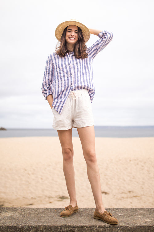 Chemisier rayé CORLYNE - coton - Bermudes - 5