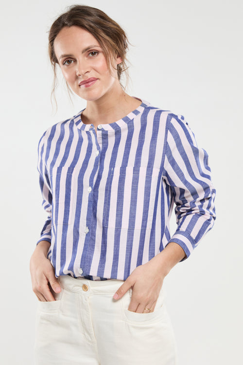 Chemisier rayé CORLYNE - coton - Bermudes - 1