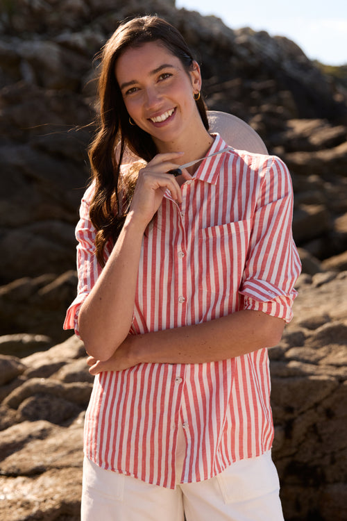 Chemise rayée CREWLINE - Bermudes - 1