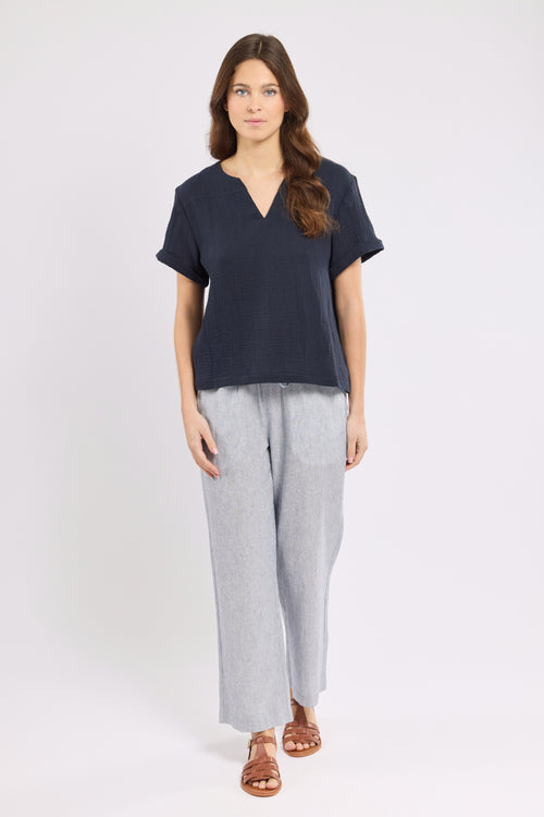 Tunique col V - coton biologique - Bermudes - 3