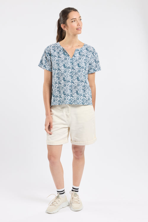 Tunique fleurie CELIANE - coton - Bermudes - 3