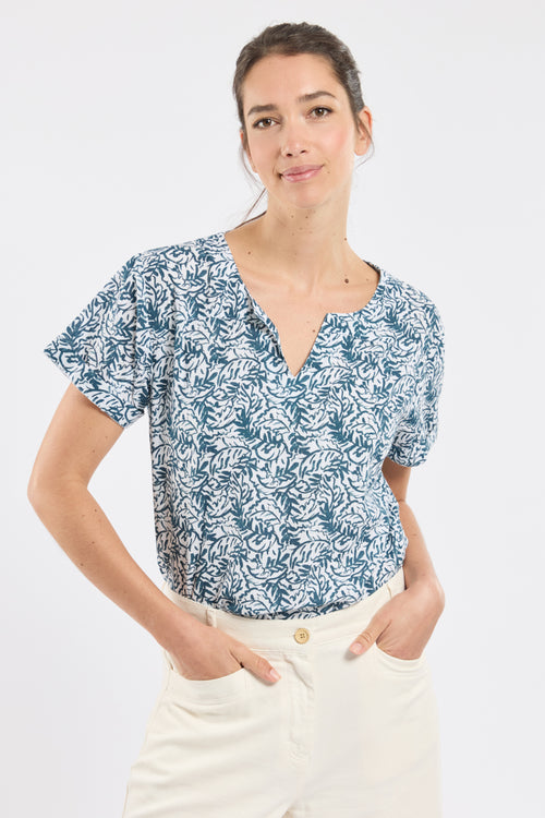 Tunique fleurie CELIANE - coton - Bermudes - 4