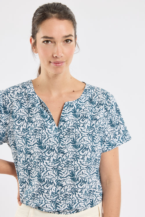 Tunique fleurie CELIANE - coton - Bermudes - 2