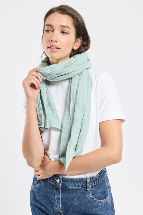 Foulard JORLYNE - gaze de coton - Bermudes - 1