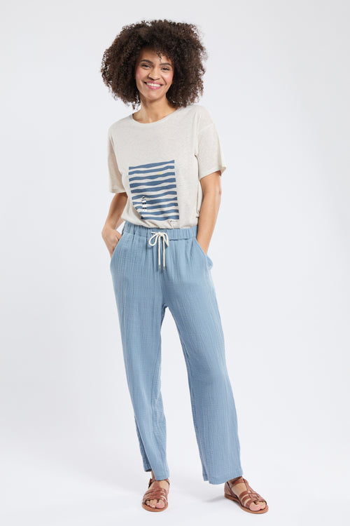 Pantalon large LAURINE - gaze de coton - Bermudes - 1