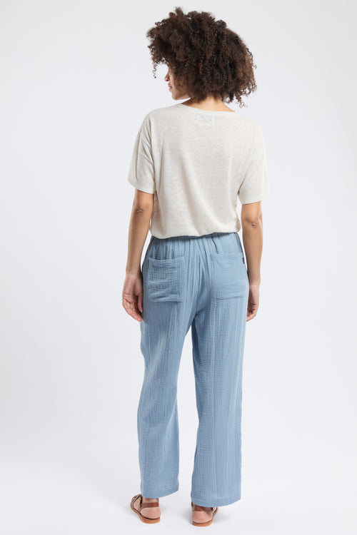 Pantalon large LAURINE - gaze de coton - Bermudes - 2