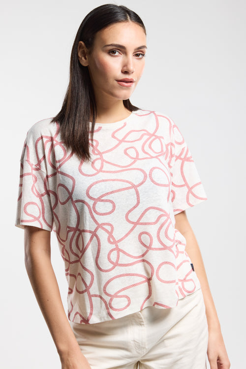 T-shirt motif cordage COSTELY - Bermudes - 1