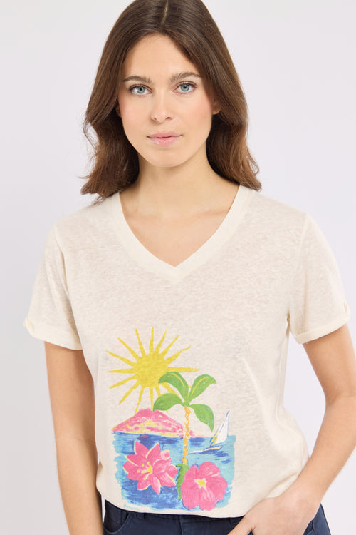 T-shirt sérigraphié CAUVAN - Bermudes - 4