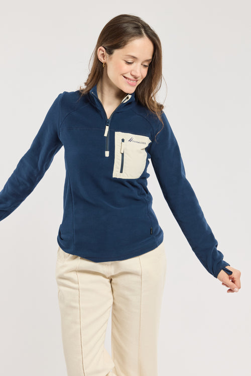 Sweat polaire zippé MOLENE - Micropolaire Polartec® - Bermudes - 1