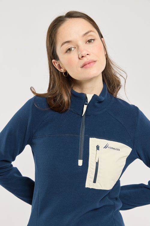 Sweat polaire zippé MOLENE - Micropolaire Polartec® - Bermudes - 2