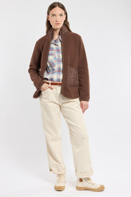 Veste polaire moutonnée MAHREZE - polyester recyclé - Bermudes - 3