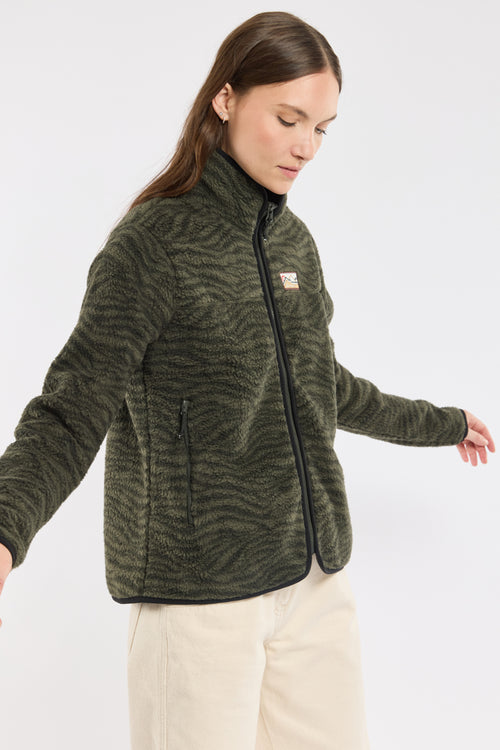 Veste polaire moutonnée MORGANE - polyester recyclé - Bermudes - 1