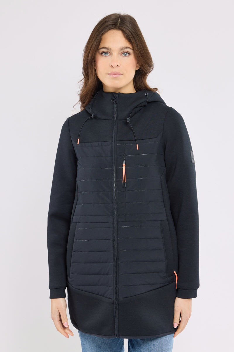 Veste bi-matière MOMBEL - Femme - MARINE – Bermudes