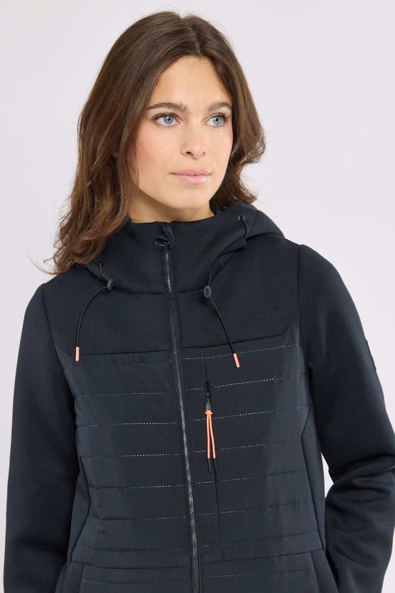 Veste bi-matière MOMBEL - Femme - MARINE – Bermudes
