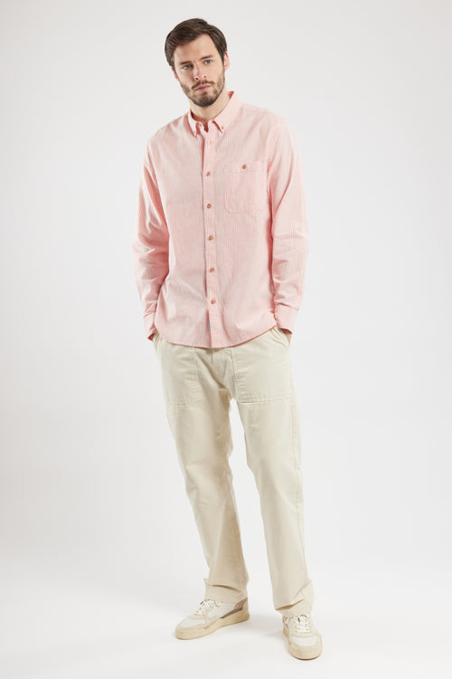 Chemise fines rayures ELINE - coton et lin - Bermudes - 5