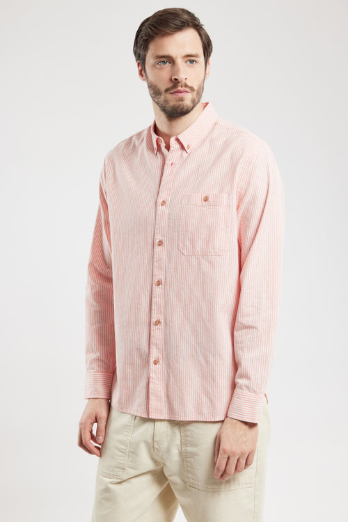 Chemise fines rayures ELINE - coton et lin - Bermudes - 4