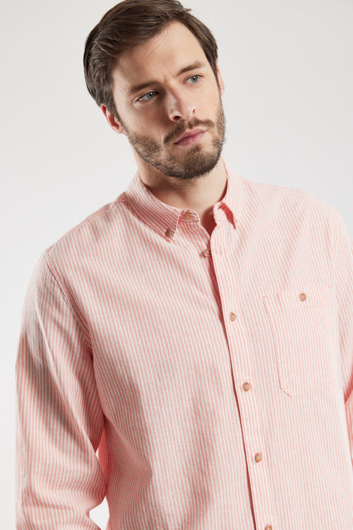 Chemise fines rayures ELINE - coton et lin - Bermudes - 2