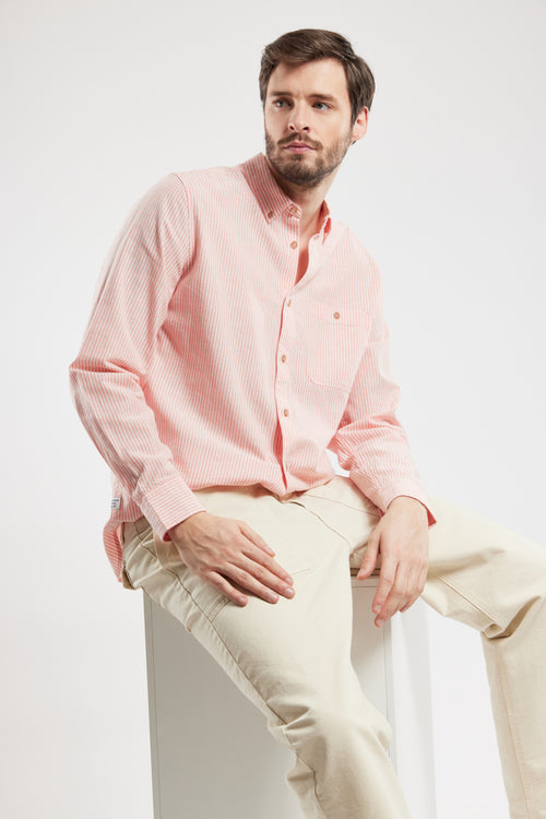 Chemise fines rayures ELINE - coton et lin - Bermudes - 1