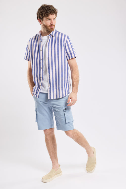 Chemise manches courtes rayée ERNOUCO - Bermudes - 4