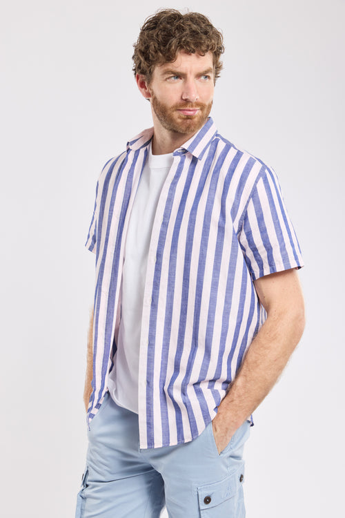 Chemise manches courtes rayée ERNOUCO - Bermudes - 1