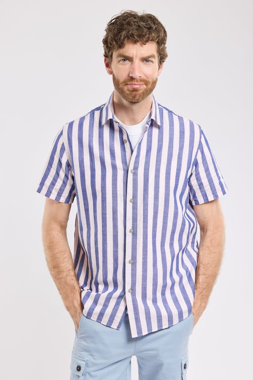 Chemise manches courtes rayée ERNOUCO - Bermudes - 4