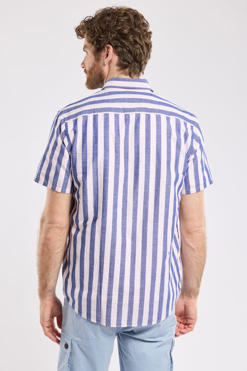 Chemise manches courtes rayée ERNOUCO - Bermudes - 5