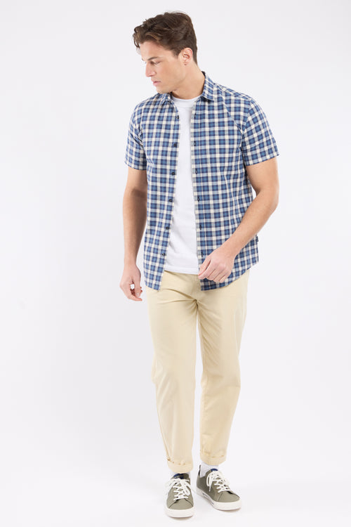 Chemise à carreaux ENISCO - coton et lin - Bermudes - 3