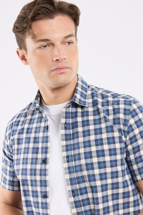 Chemise à carreaux ENISCO - coton et lin - Bermudes - 2