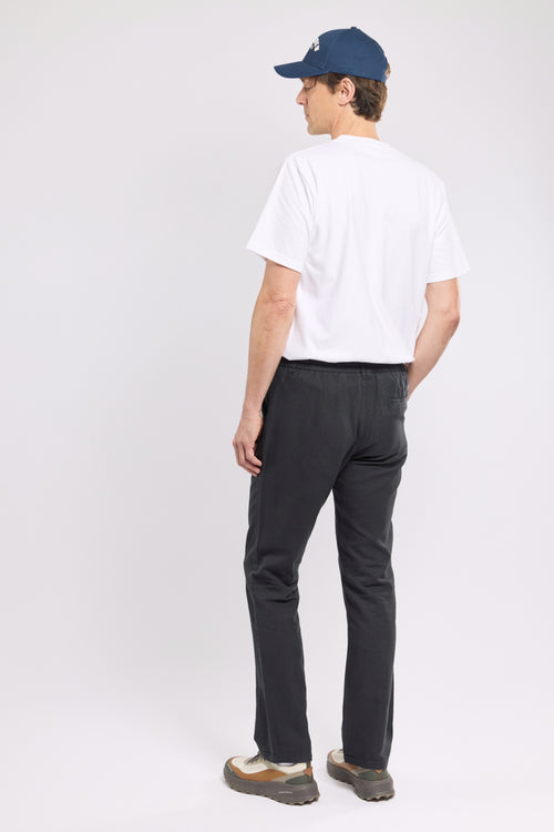 Pantalon taille élastique DOMINO - lin et coton - Bermudes - 3