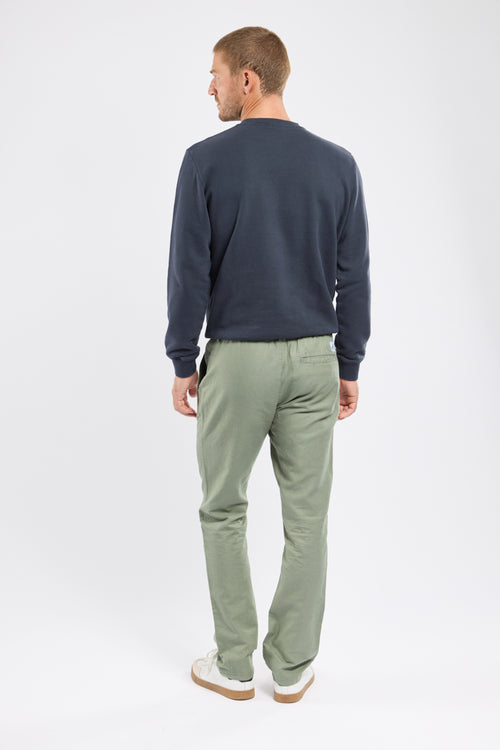 Pantalon taille élastique DOMINO - lin et coton - Bermudes - 3