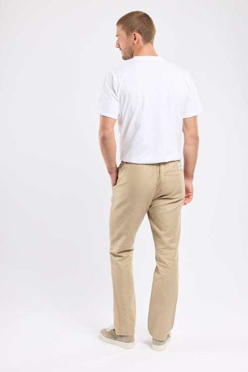 Pantalon taille élastique DOMINO - lin et coton - Bermudes - 3