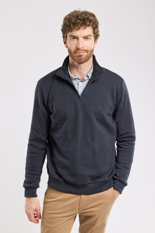 Sweat col montant TAKIN - coton biologique - Bermudes - 1