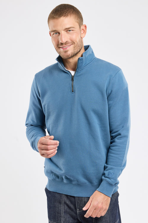 Sweat col zippé TAKIN - coton - Bermudes - 1