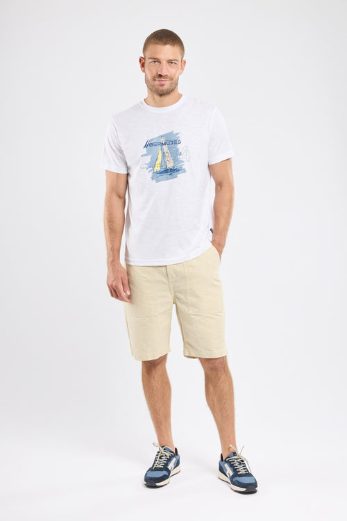 T-shirt sérigraphié VEHOURA - coton léger - Bermudes - 3