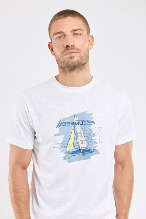 T-shirt sérigraphié VEHOURA - coton léger - Bermudes - 2