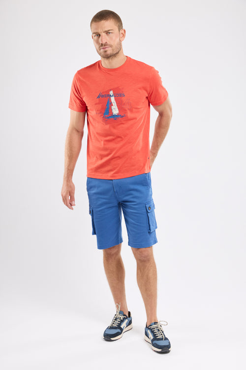T-shirt sérigraphié VEHOURA - coton léger - Bermudes - 3