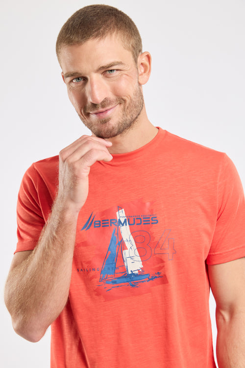 T-shirt sérigraphié VEHOURA - coton léger - Bermudes - 2