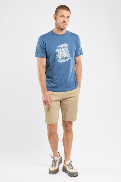 T-shirt sérigraphié VEHOURA - coton léger - Bermudes - 3