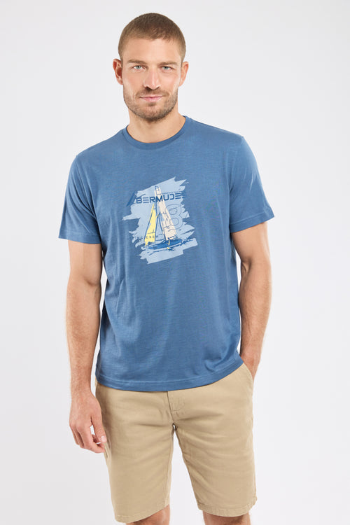 T-shirt sérigraphié VEHOURA - coton léger - Bermudes - 2