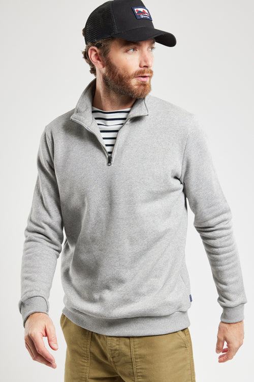 Sweat col montant TAKIN - coton biologique - Bermudes - 1